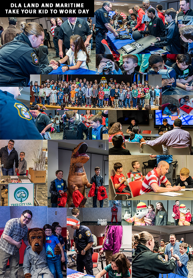Collage of Take Your Kid to Work Day activities Collage of Take Your Kid to Work Day activities